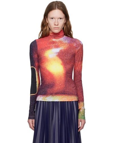 MM6 by Maison Martin Margiela Multicolour Printed Jumper - Red