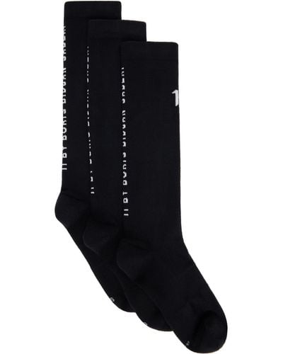 Boris Bidjan Saberi 11 Three-Pack Logo Socks - Black