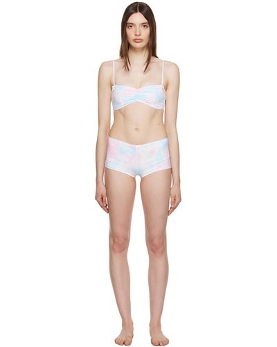 Frankie's Bikinis Bikini cleogenevieve blanc et rose exclusif à ssense - Noir