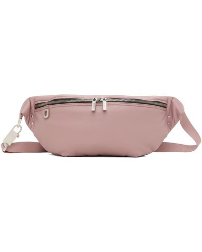 Rick Owens Pochette rose en cuir d'agneau aspect peau de pêche - Noir