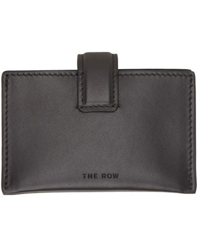 The Row Porte-cartes brun - Noir