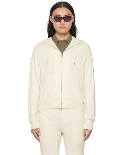 Tom Ford Off-white Lightweight Lounge Hoodie - Natural