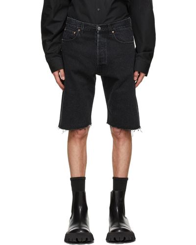 Vetements Denim Haute Couture Shorts - Black