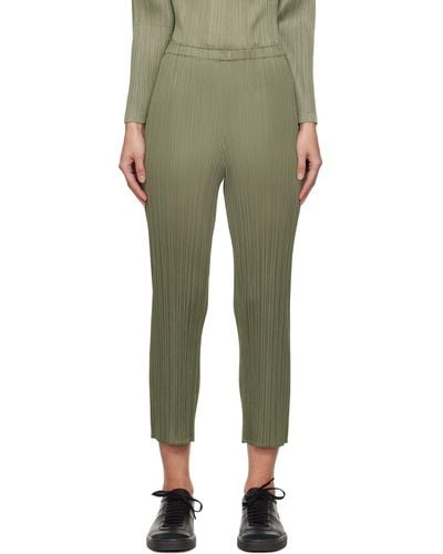 Pleats Please Issey Miyake Green Monthly Colours January Trousers