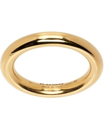 Jil Sander Gold Classic Ring - Metallic