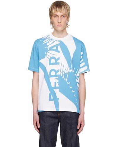 Ferragamo ブルー&ホワイト Venus Tシャツ