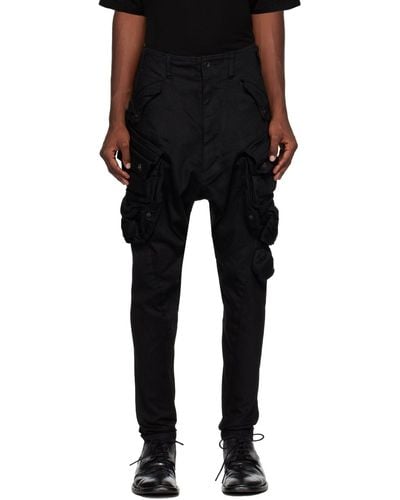 Julius Zip Cargo Trousers - Black