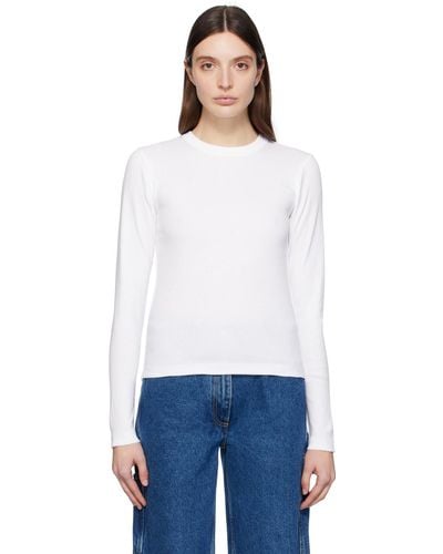 Saks Potts Eloise Long Sleeve T-shirt - White