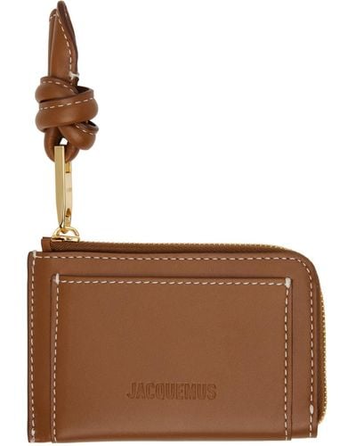 Jacquemus Brown Les Sculptures 'le Porte-cartes Tourni' Card Holder