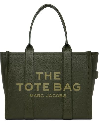 Marc Jacobs Khaki 'The Leather Large' Tote - Green