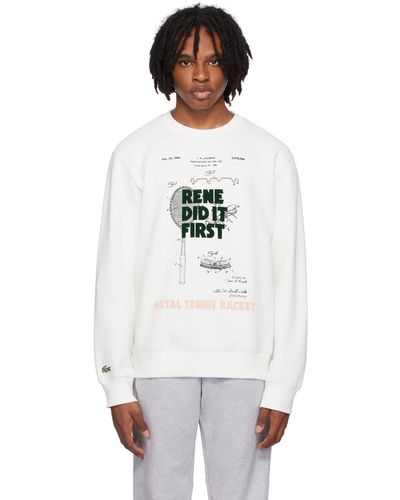 Lacoste Relaxed-Fit Sweatshirt - White