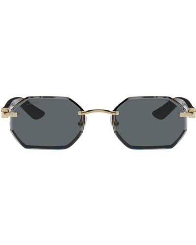 Cartier Black & Gold Signature C De Sunglasses