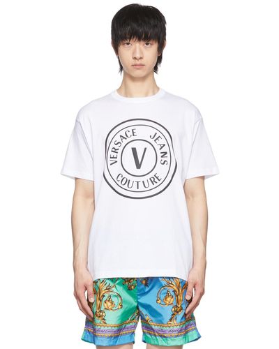Versace White V-emblem T-shirt
