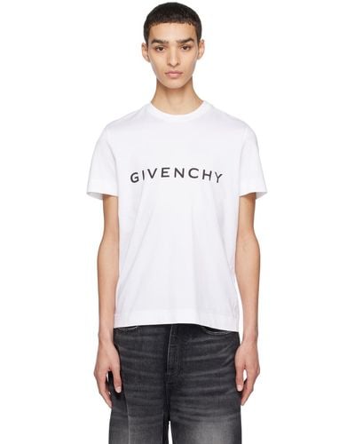 Givenchy T-shirt oversize en coton a logo - Blanc