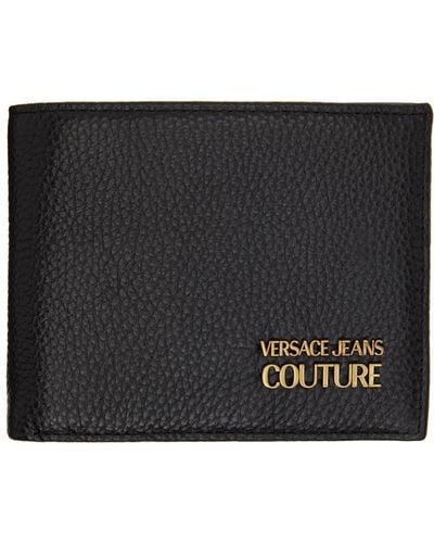 Versace Black Logo Bifold Wallet