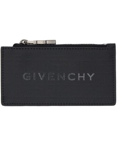 Givenchy Porte-cartes noir à glissière et à motif à logo 4g