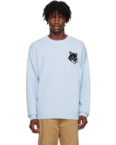 Maison Kitsuné Blue Fox Head Sweater
