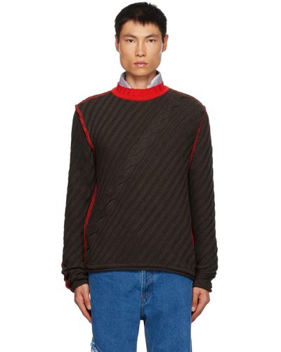 Edward Cuming Contrast Sweater - Black