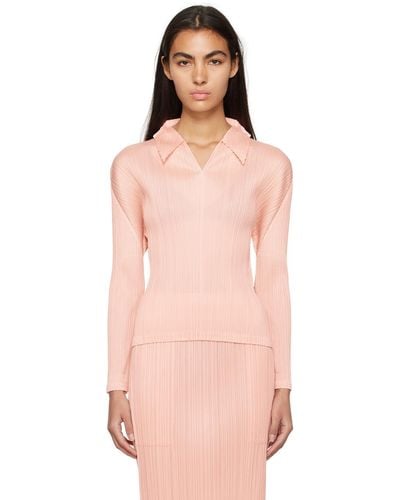 Pleats Please Issey Miyake Monthly Colors October Top - Pink