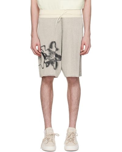 Y-3 Off-white Graphic Shorts - Natural