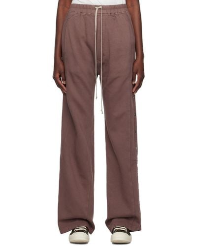 Rick Owens Purple Pusher Lounge Trousers - Brown