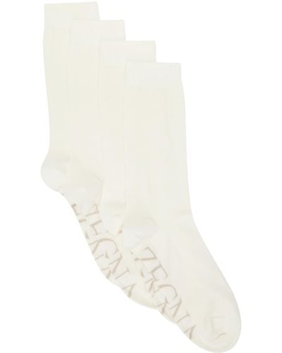 Zegna Off-white Jacquard Socks