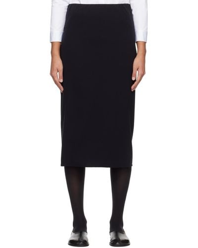 The Row Alania Midi Skirt - Black