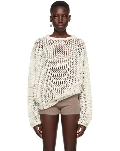 Lauren Manoogian Off- Big Net Sweater - Natural