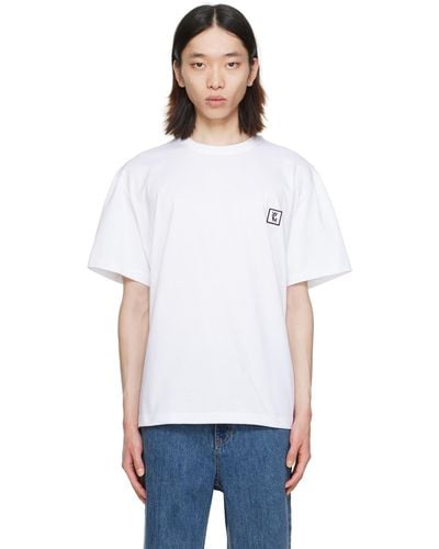 WOOYOUNGMI ホワイト ロゴプリント Tシャツ