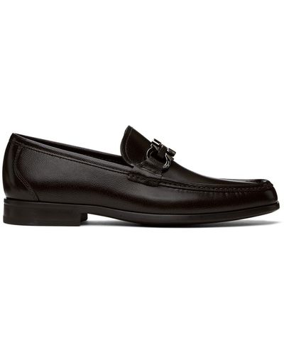 Ferragamo Brown Gancini Ornament Loafers - Black