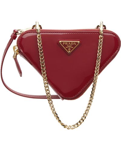 Prada Mini Patent Leather Bag - Red