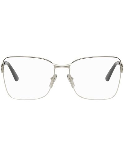 Balenciaga Silver Square Glasses - Black