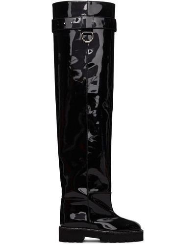 MSGM Black Cuissardes Thigh-high Boots