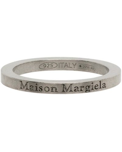 Maison Margiela 2mm Logo Ring - Black