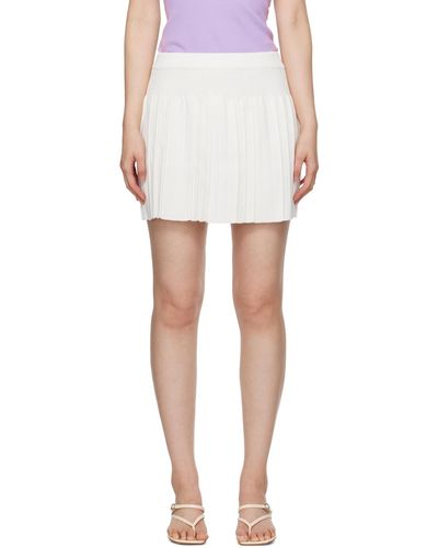 Cordera Mini-jupe blanche à plis