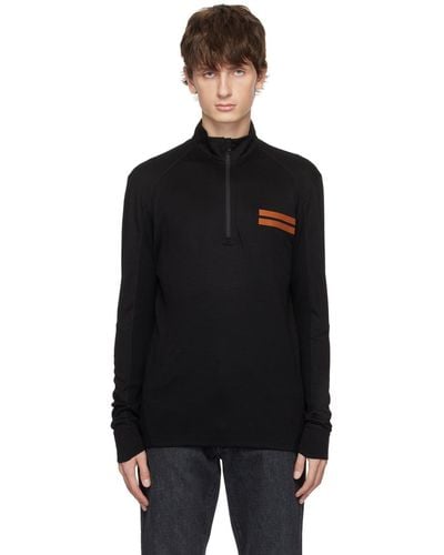 Zegna Black Half-zip Sweatshirt