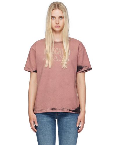 Moschino Jeans Bleached T-Shirt - Orange