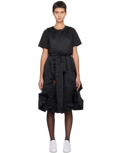 COMME DES GARÇON BLACK Comme Des Garçons Cutout Midi Dress - Black