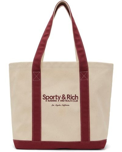 Sporty & Rich Sportyrich &レッド Club Two Tone トートバッグ - ブラウン