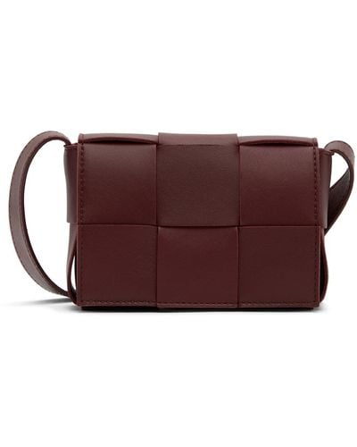 Bottega Veneta Burgundy Mini Cassette Shoulder Bag - Multicolour