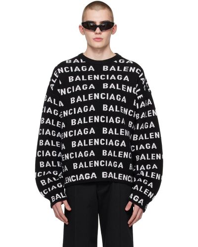 Balenciaga Knitwear > round-neck knitwear - Noir
