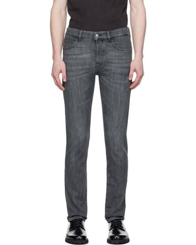 BOSS Grey Slim-fit Jeans - Black