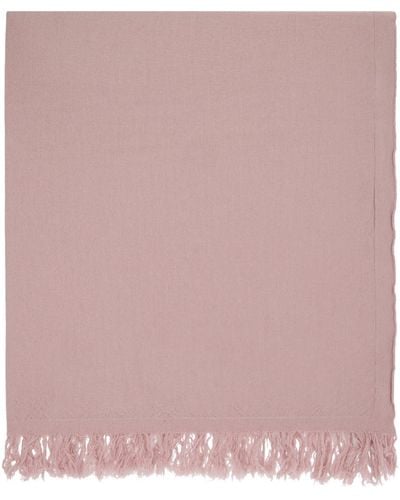 Rick Owens Pink Knit Blanket Scarf