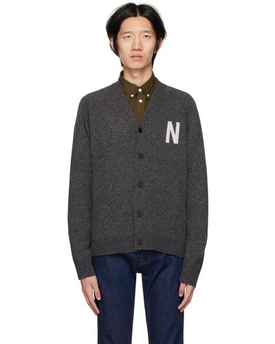 Norse Projects グレー Kasper N Donegal カーディガン - ブラック
