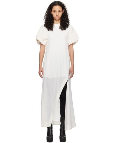 Sacai Off-white Vent Maxi Dress - Black