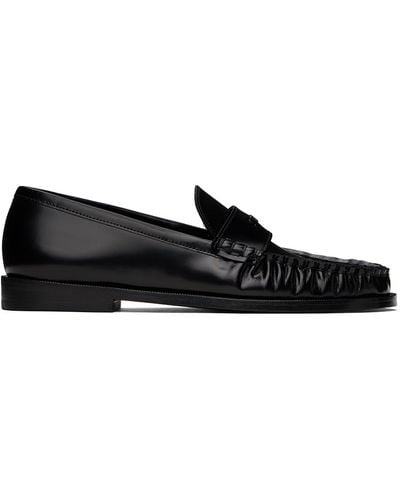 STAUD Black Loulou Loafers