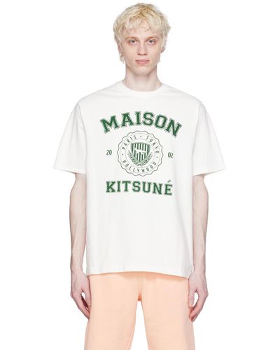 Maison Kitsuné Hotel Olympiaエディション ホワイト Varsity Tシャツ - マルチカラー