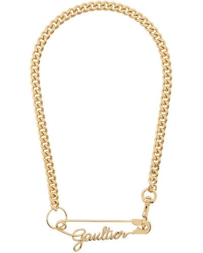 Jean Paul Gaultier 'the Gaultier Safety Pin' Necklace - White