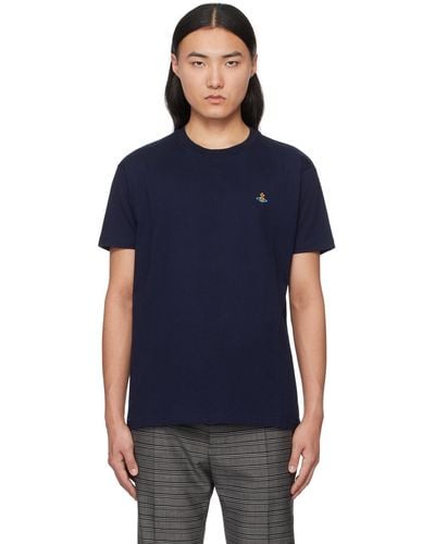 Vivienne Westwood Navy Classic T-shirt - Blue