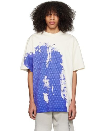 A_COLD_WALL* * Off-white Brushstroke T-shirt - Blue